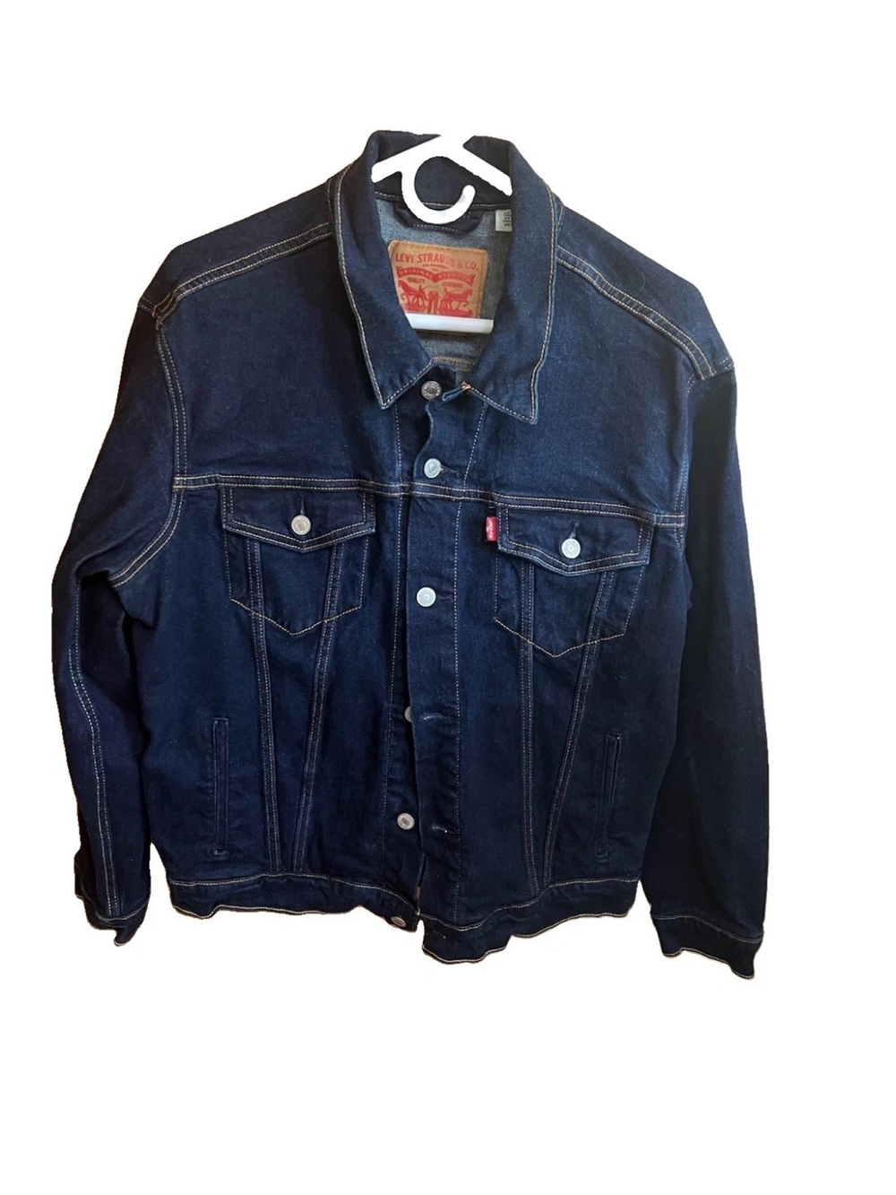 Levi’s 72334‑0978 Denim Jacket Size L – Dark Blue – Excellent Cond worn once